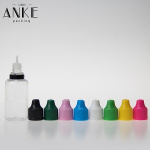 30ml TPD1 PET Bottles with childproof tamper cap