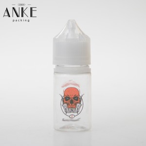 Customized Plastic/clear label for e liquid bottle.