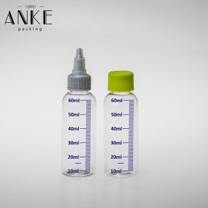 60 ml twist bottle with scale printing