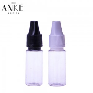 10ml PET TPD4 Clear Bottles with Black Beri Cap