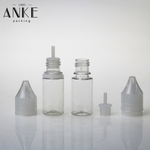 10ml CG unicorn V3 clear PET bottle with clear childproof tamper caps