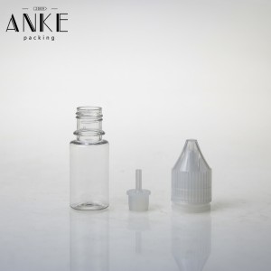 10ml CG unicorn V3 clear PET bottle with clear childproof tamper caps