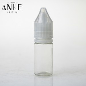 10ml CG unicorn V3 clear PET bottle with clear childproof tamper caps