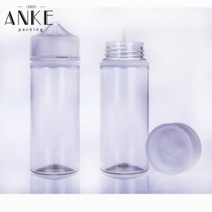 120ml CG unicorn V3 clear bottle with clear childproof tamper cap