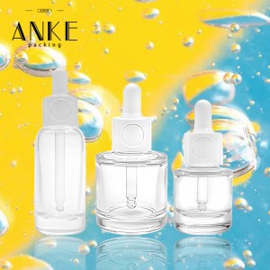 15 ML 30 ml white lovely clear glass dropper bottle