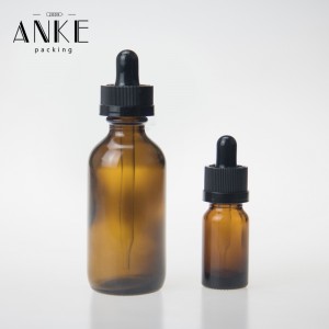 120ml amber Boston glass bottle with childproof cap