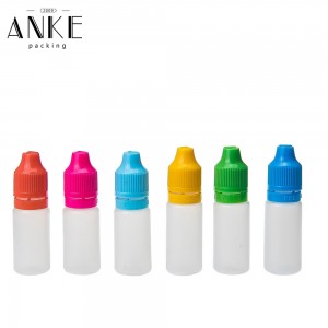 10ml TPD1-10 PE colorful Bottles with childproof tamper cap