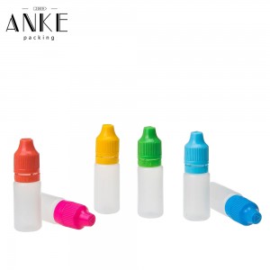 10ml TPD1-10 PE colorful Bottles with childproof tamper cap