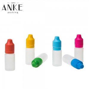 10ml TPD1-10 PE colorful Bottles with childproof tamper cap