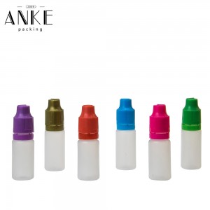 10ml TPD2 PE colorful Bottles with childproof tamper cap