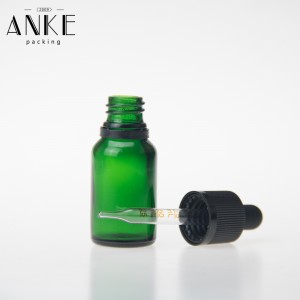 15ml glass bottle with childproof tamper cap