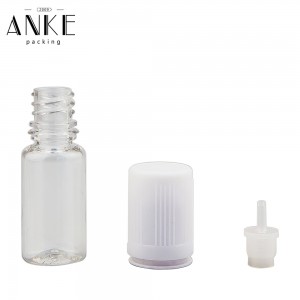 10ml TPD3-E PET Bottles with flat childproof tamper cap