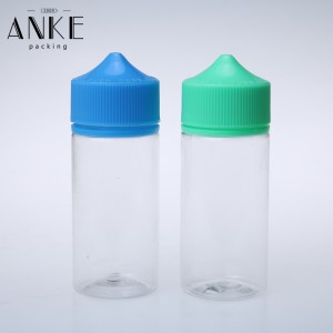 100ml CG unicon V3 clear bottle with clear childproof tamper cap