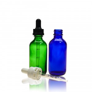 Blue Glass dropper bottle essential oil bottle