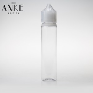 70ml CG unicorn V3 clear bottle with clear childproof tamper cap