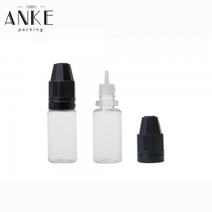 10ml TPD6 bottle clear bottle with black childproof temper cap.