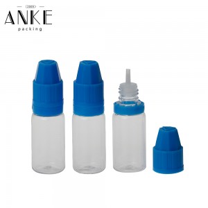 10ml TPD6 bottle clear bottle with black childproof temper cap.