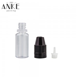 10ml TPD6 bottle clear bottle with black childproof temper cap.