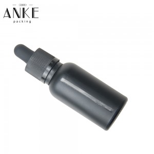 30ml Black Matte Glass Bottle with Window&Childproof Tamper Cap