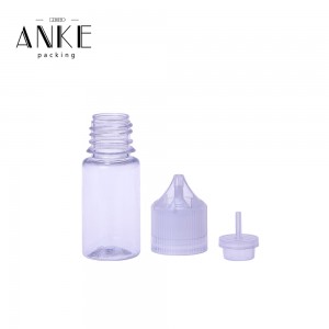 30ml CG unicorn V3 clear bottle with clear childproof tamper cap