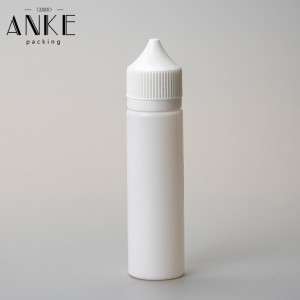 60ml CG unicorn V1 clear PET bottles with black child tamper proof caps and tips