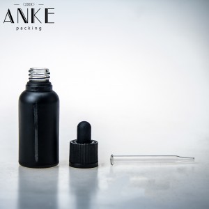 30ml CBD Black Glass Bottle with Window&Childproof Tamper Cap