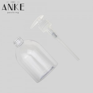 500ml transparent PET plastic pump spray bottle