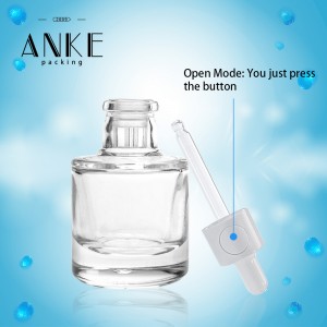 15 ML 30 ml white lovely clear glass dropper bottle