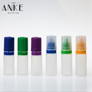 10ml TPD3-G  PE colorful Bottles with flat childproof tamper cap