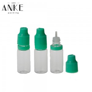 10ml TPD2 bottle clear bottle with black childproof temper cap.