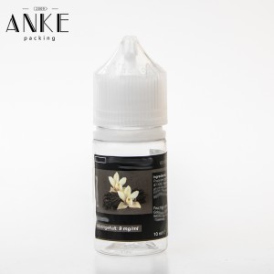 Customized Plastic/Sliver label for e liquid bottle.