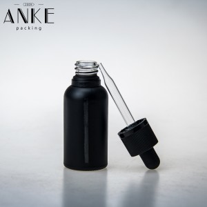 30ml CBD Black Glass Bottle with Window&Childproof Tamper Cap