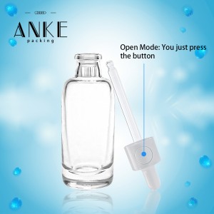 15 ML 30 ml white lovely clear glass dropper bottle