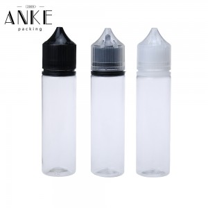 60ml CGU Clear Refill V3 bottle with childproof tamper cap and screw tip