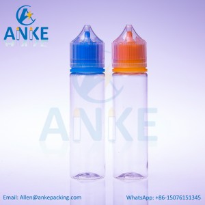 ANKE-Refill-V3: 60ml PET unicorn bottles with updated caps and screw tips