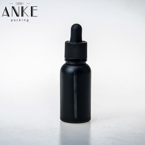 30ml CBD Black Glass Bottle with Window&Childproof Tamper Cap