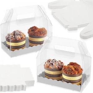 Custom Clear PET Cake Box with Handle – ANKE Packing