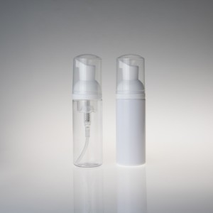 Transparent plastic PET pump bottles