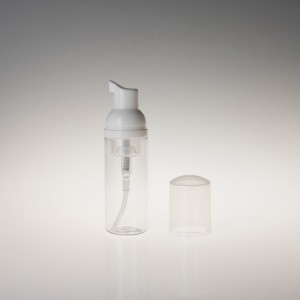 Transparent plastic PET pump bottles