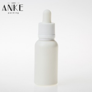 30ml White Matte Glass Bottle with Childproof Tamper Cap