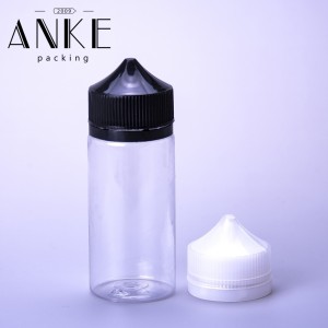 120ml CGU-Refill V1 unicorn bottle clear bottle with clear/black cap SCREW TIP