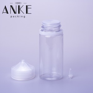 120ml CGU-Refill V1 unicorn bottle clear bottle with clear/black cap SCREW TIP