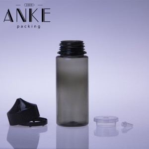 120ml CGU-Refill V1 unicorn bottle clear bottle with clear/black cap SCREW TIP