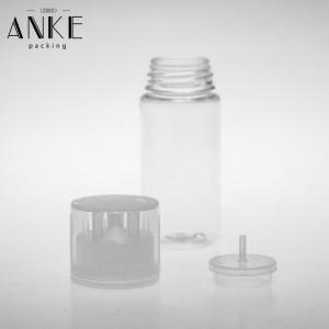 120ml CG unicorn V3 clear bottle with clear flat childproof tamper caps