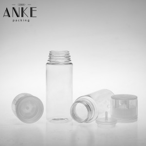 120ml CG unicorn V3 clear bottle with clear flat childproof tamper caps