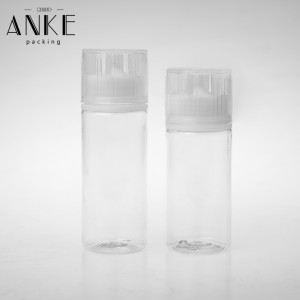 120ml CG unicorn V3 clear bottle with clear flat childproof tamper caps