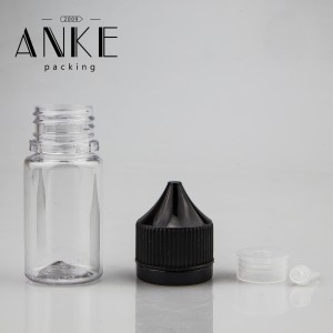 30ml CGU Refill V1 short unicorn bottle clear bottle with black cap SCREW TIP