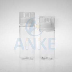 ANKE CGU-V3(F) : 100ml 120 ml unique cap shape PET bottles with updated tip shape